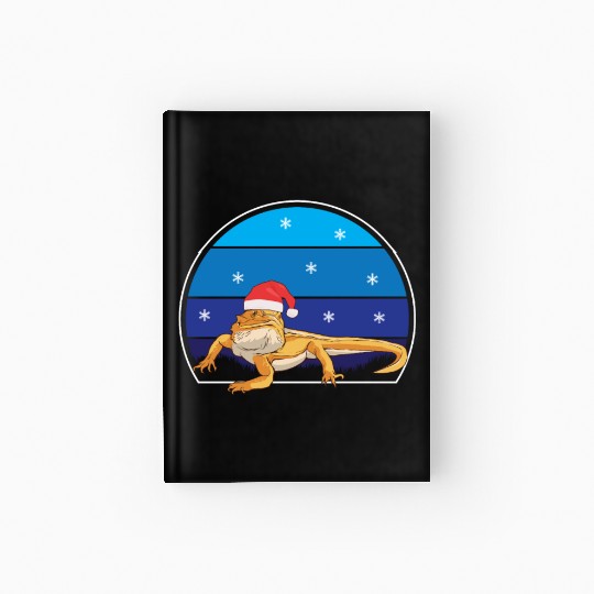 Iguana Christmas Light Sweater Funny Animals Lover Hardcover Journal