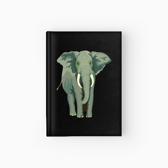 Elephant Face Funny Hardcover Journal - Funny Animal Face Lover