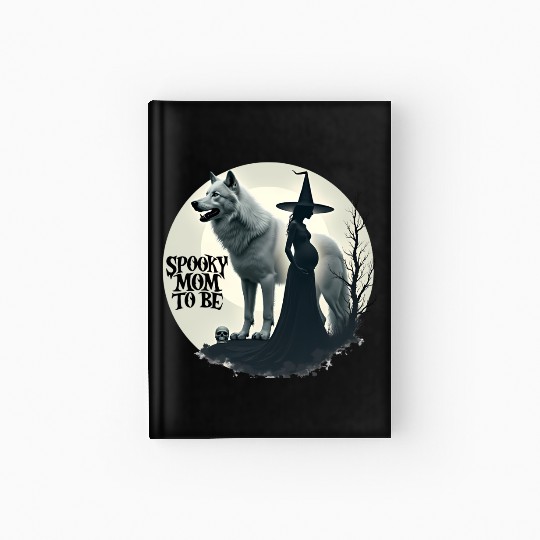 Spooky Mom To Be Baby Announcement Hardcover Journal