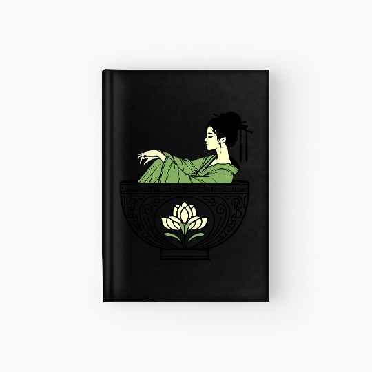 Serenity Women in a Lotus Bowlof Tea Hardcover Journal