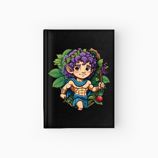 Cute Dionysus Greek Mythology God Hardcover Journal