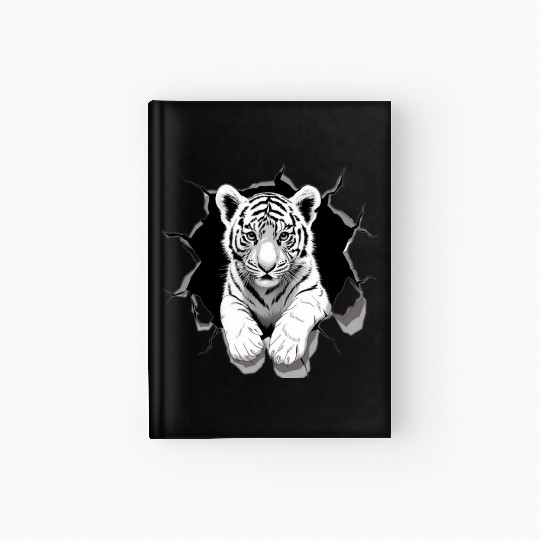 peeking tiger cub Hardcover Journal