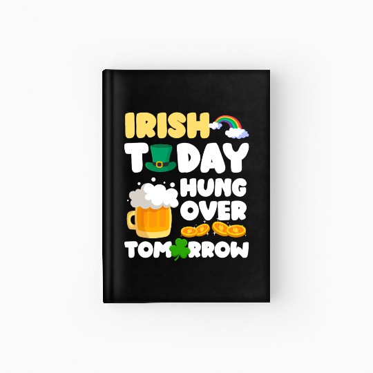 Ireland Shamrock Gold Flag Hardcover Journal
