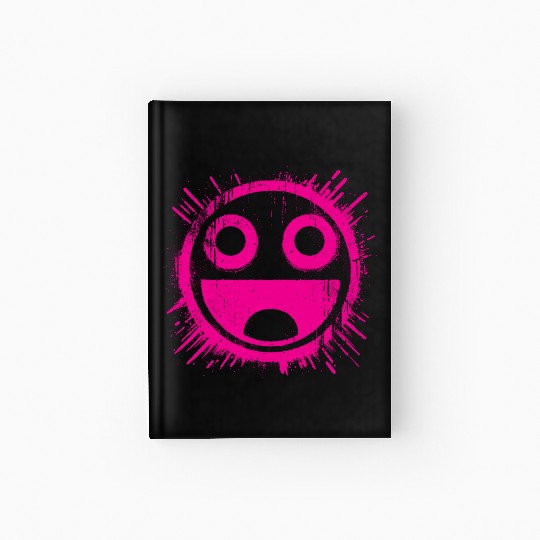 Pink Joyful Face Hardcover Journal