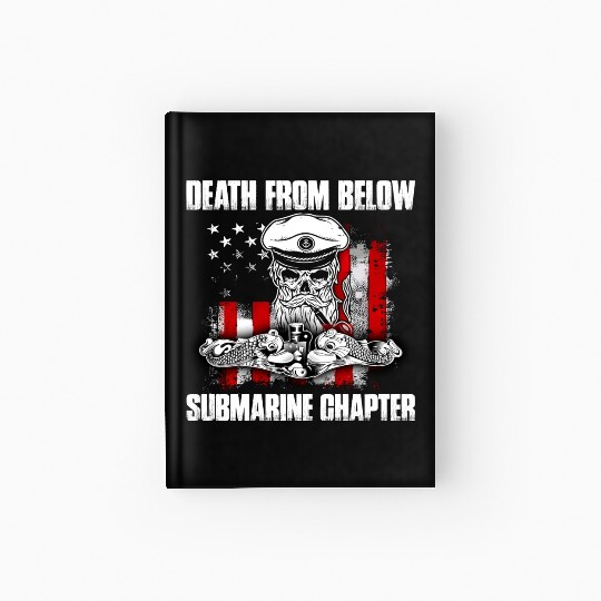 Death From Below Submarine Chapter Patriotic Hardcover Journal