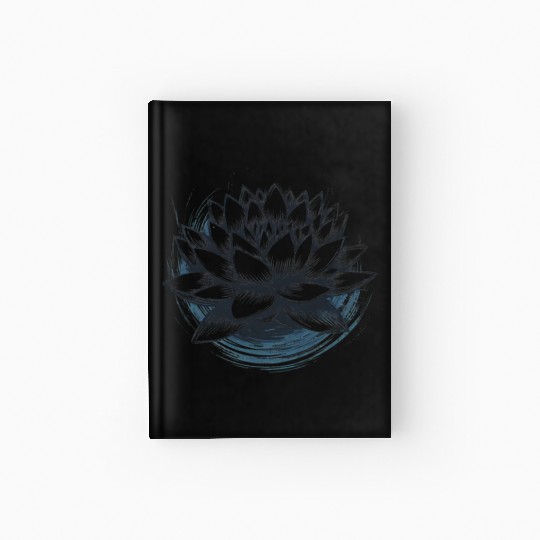 Modern Lotus with Brushstroke Effect 3 Hardcover Journal