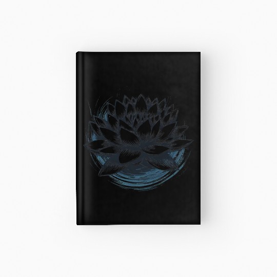 Modern Lotus with Brushstroke Effect 3 Hardcover Journal