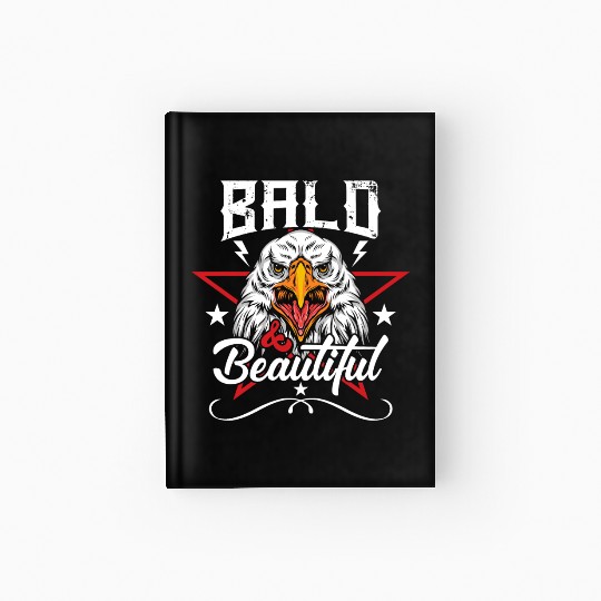 Bald & Beautiful American Eagle with Stars and Hardcover Journal