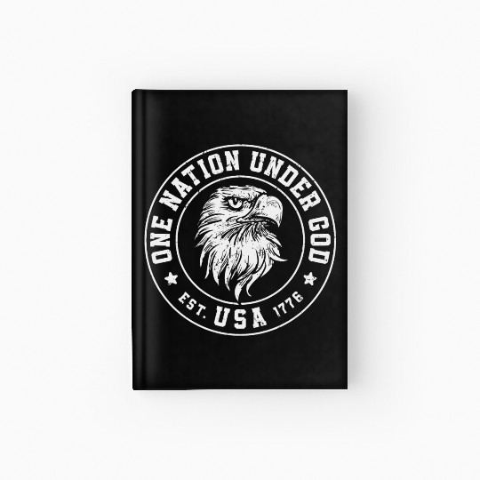 One Nation Under God Est. USA 1776 American Eagle Hardcover Journal
