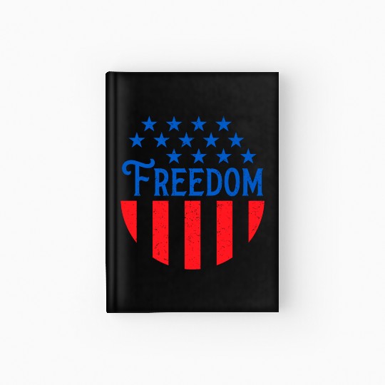 Patriotic Freedom Stars and Stripes Hardcover Journal