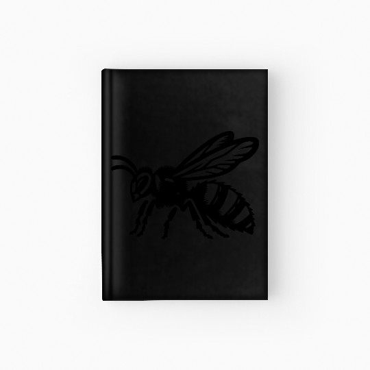 Two Color Wasp Insect Vector Art path3 Hardcover Journal