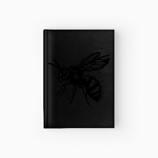 Two Color Wasp Insect Vector Art path4 Hardcover Journal