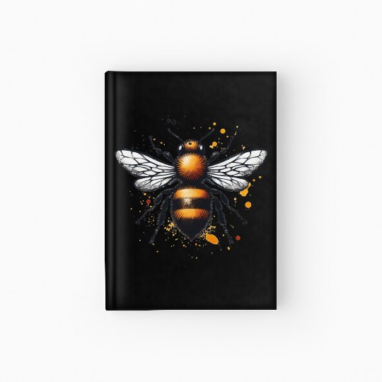Honey Bee Insect Art Hardcover Journal