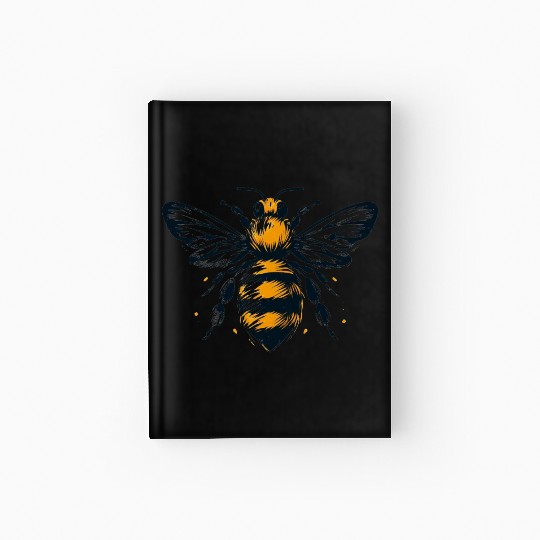 Honey Bee Insect Art 2 Hardcover Journal