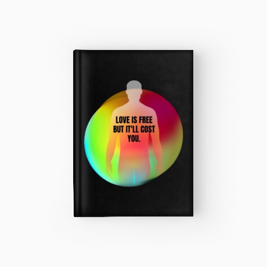 Black Neon Green Red Spiritual Chakra Hardcover Journal