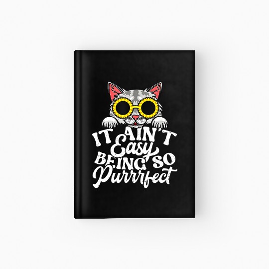 Funny cat cat lover ee cat owner cat Hardcover Journal
