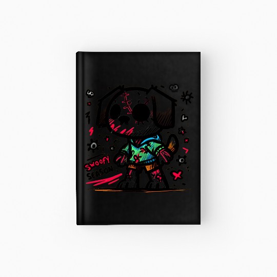 Spooky season zombie dog Hardcover Journal