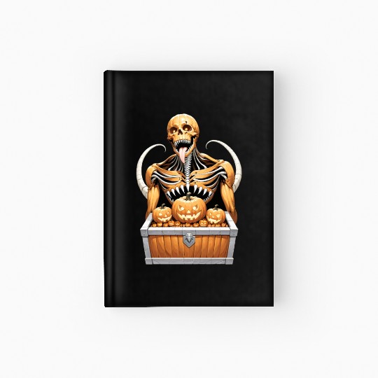 Heavy Metal Skeletons and Skulls Halloween Art Hardcover Journal