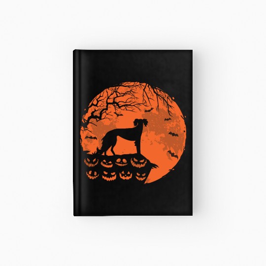 Saluki And Moon Halloween Funny Dog Lover Gift Hardcover Journal