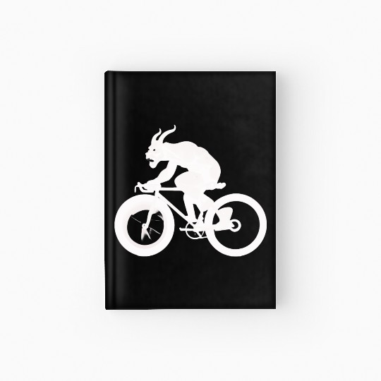 devil on bicycle Hardcover Journal