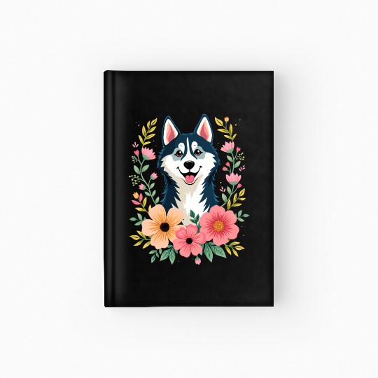 Husky Floral Hardcover Journal