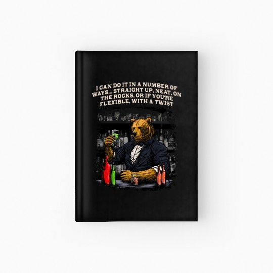 Can Do It in a Number of Ways Funny Bartender Humo Hardcover Journal