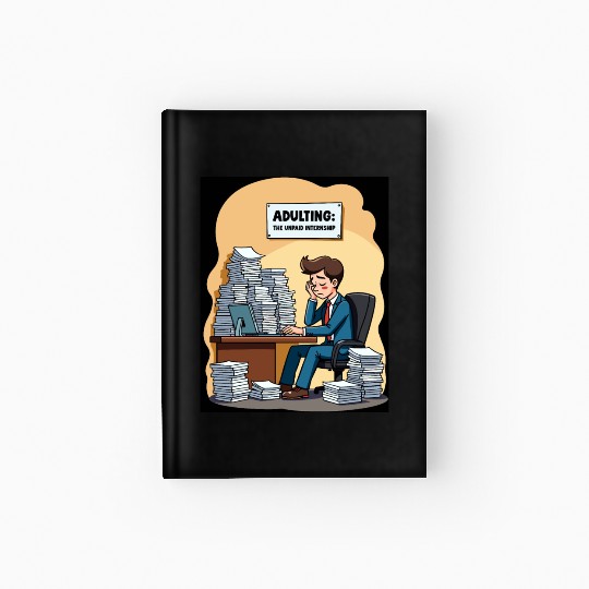Adulting: The Unpaid Internship - Office Humor Hardcover Journal