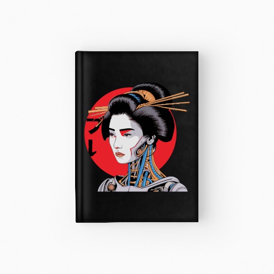 Cyberpunk Vaporwave Japanese Neon Street Art Hardcover Journal