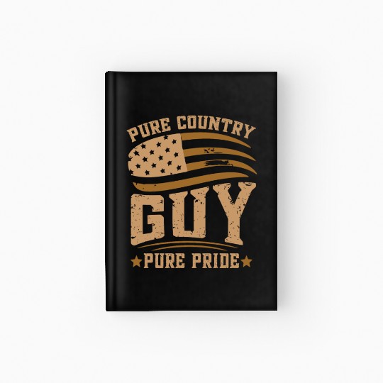 Small Town Us Flag Country Livin Boy Hardcover Journal