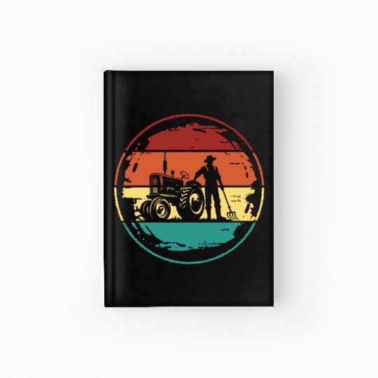 Farmer Agriculture Farm birthdays Vintage Tractors Hardcover Journal
