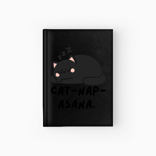 Lazy Cat Cat-Nap-Asana yoga Hardcover Journal