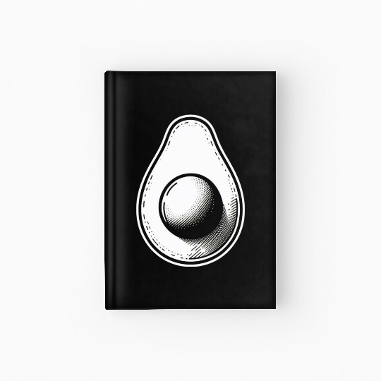 Avocado minimalist avocados design food art 6 Hardcover Journal