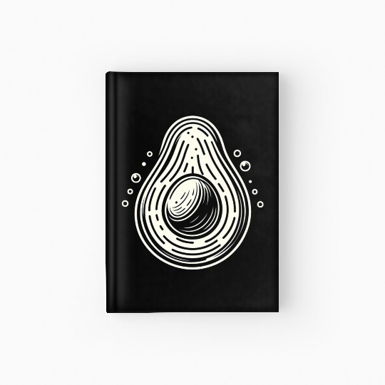 Avocado minimalist avocados design food art 7 Hardcover Journal