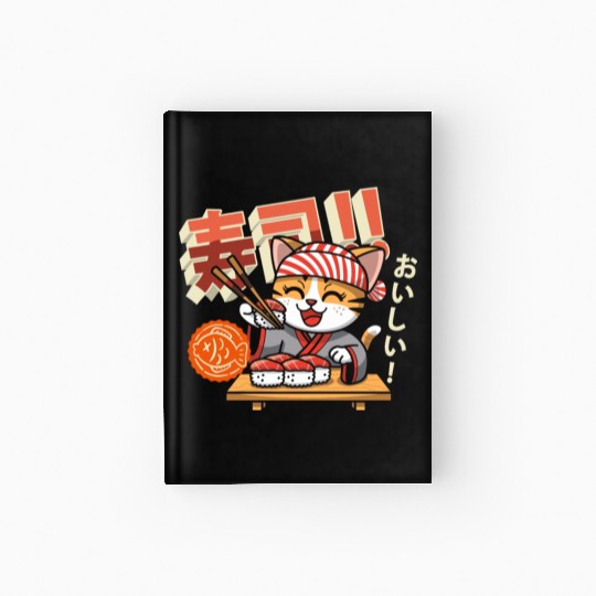 Sushi Chef Cat Adorable Culinary Cat Design Hardcover Journal