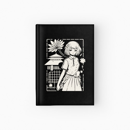 Japan: Sakura Girl Cartoon Hardcover Journal