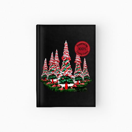 Powered by Candy Canes Hardcover Journal