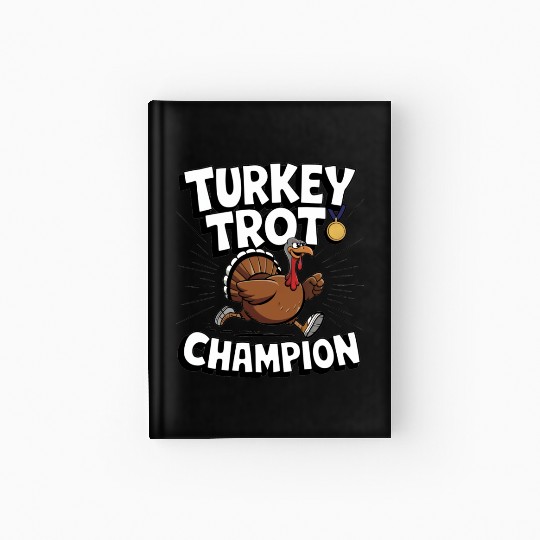 Funny Turkey Trot Running Thanksgiving Champion Hardcover Journal