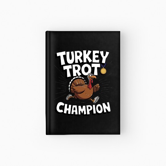 Funny Turkey Trot Running Thanksgiving Champion Hardcover Journal
