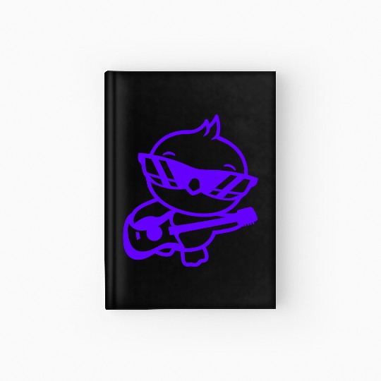 Chick Bird Duck Plays Guitar Music Guitarist Hardcover Journal