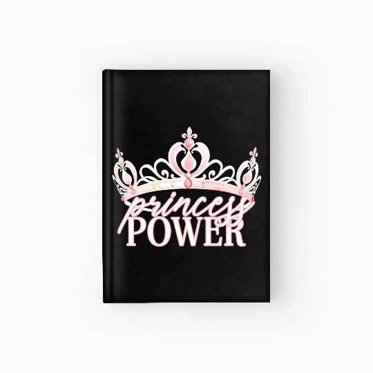 Pink Aesthetic Princess Tiara Watercolor Power Hardcover Journal