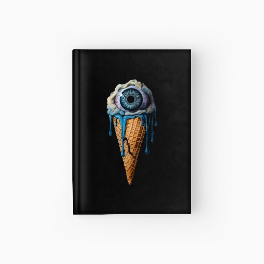 Weirdcore Aesthetic Human Eyeball Ice Cream Strang Hardcover Journal