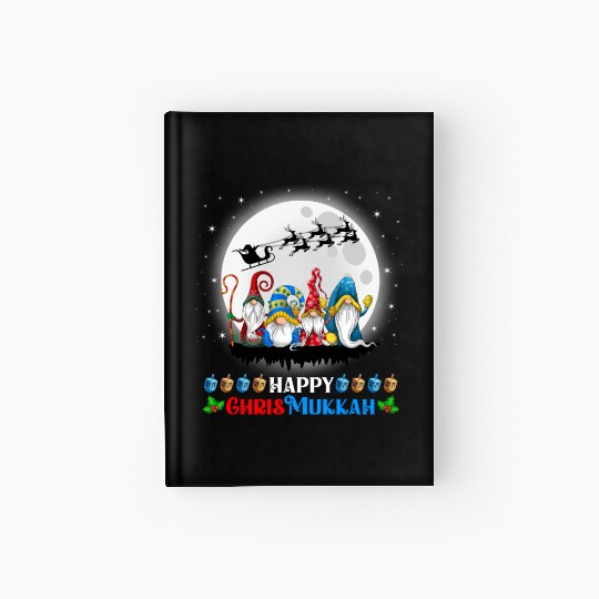Happy Chrismukkah Gnomes Christmas Hanukkah Hardcover Journal