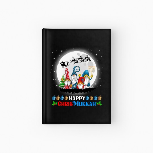 Happy Chrismukkah Gnomes Christmas Hanukkah Hardcover Journal