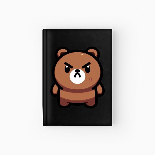 Fierce Brown Bear Art Hardcover Journal