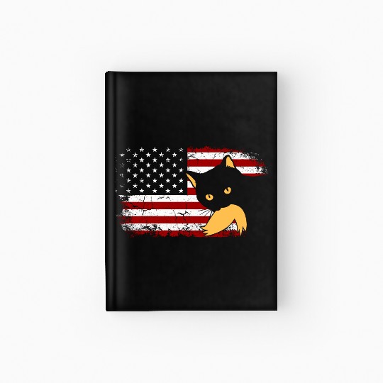 Cat Ladies For Kamala Harris Donald Trump 2024 Hardcover Journal