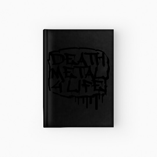 Heavy death metal 4 life hard rock music graffiti Hardcover Journal