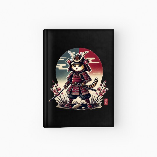Samurai Cat: Vintage Ukiyo-e Warrior Art Hardcover Journal