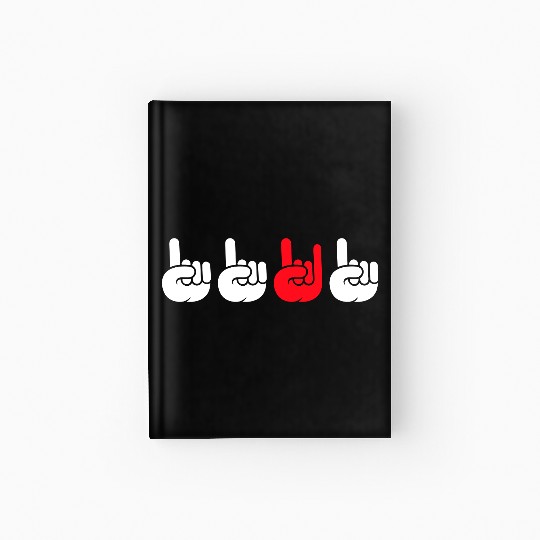 4 Be Different Heavy Metal Hard Rock Hand Gestures Hardcover Journal