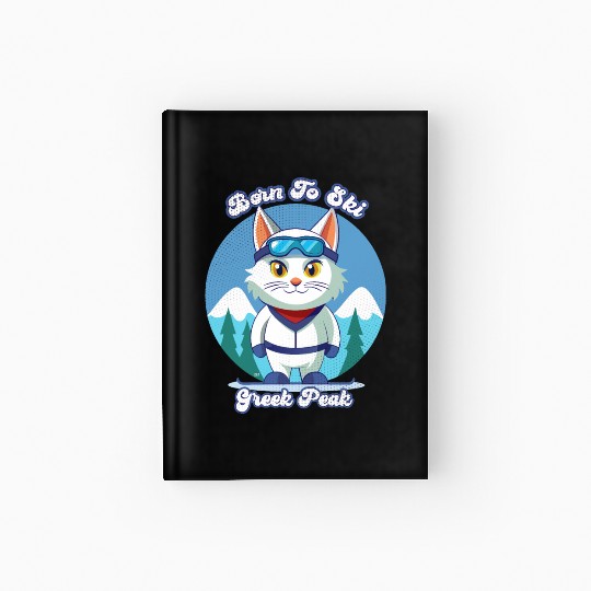 Little Cat skiing in Greek Peak Hardcover Journal