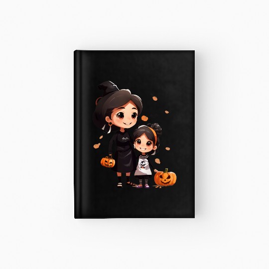 Mother and Daughter Halloween Trick-or-Treat Fun Hardcover Journal